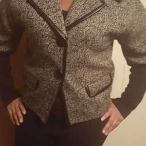 Short sleeve wool blend jacket